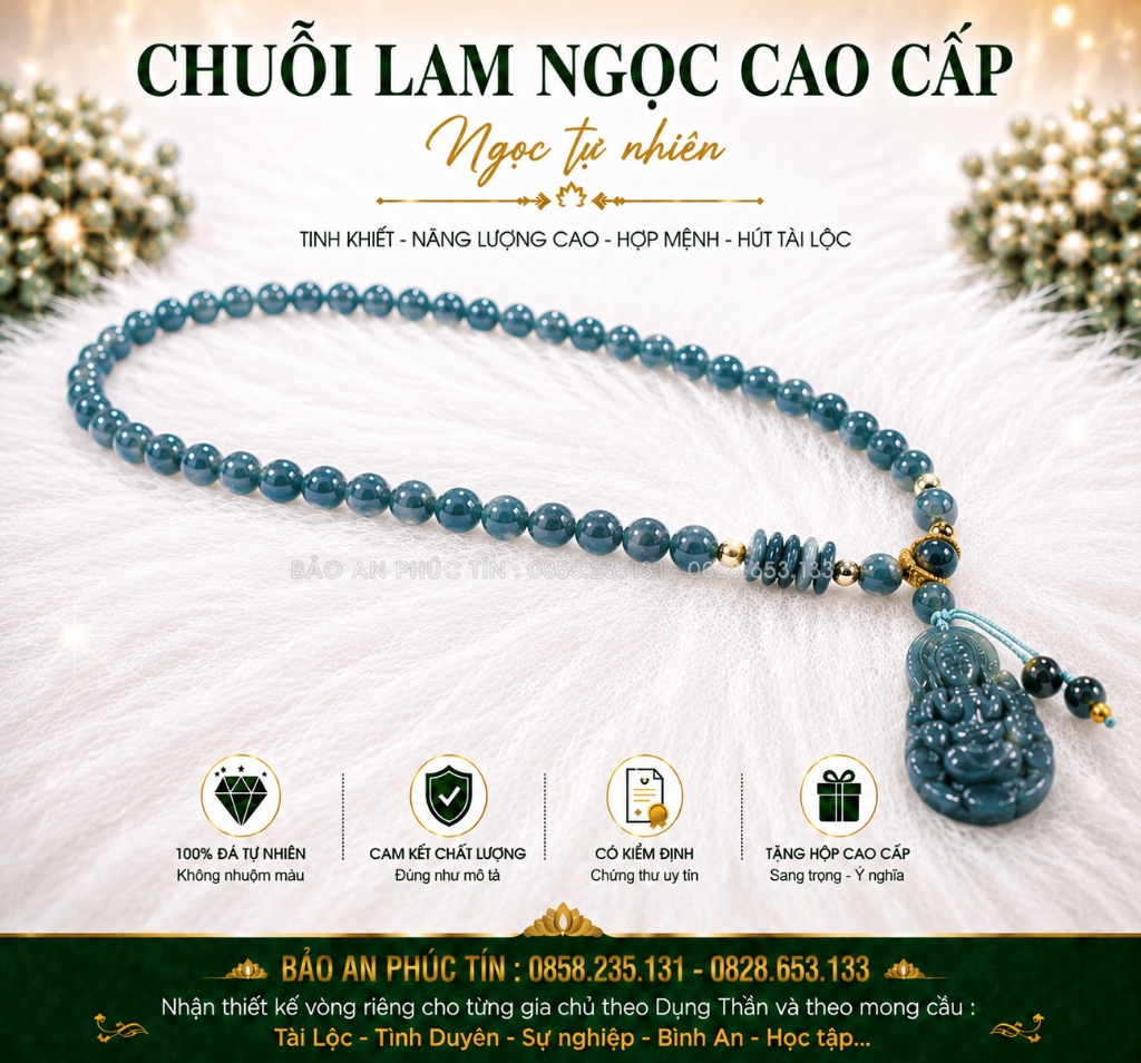 Chuỗi Lam Ngọc Cao Cấp