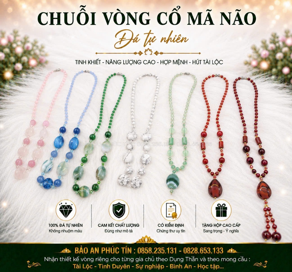 Chuỗi Vòng Cổ Mã Não