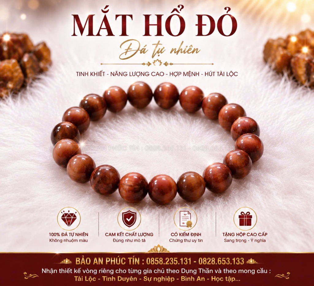 Mắt Hổ Đỏ 10MM