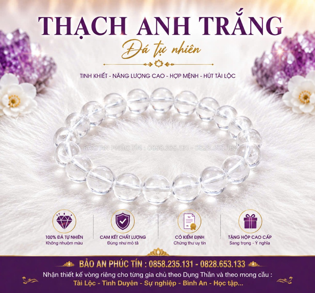 Thạch Anh Trắng Tự Nhiên